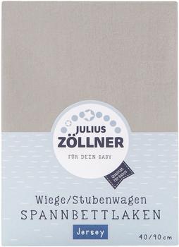 Julius Zöllner Wiege/Stubenwagen Spannbettlaken Jersey 90x40cm taupe