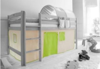 Ticaa Vorhangstoff Classic für Hochbett beige grün