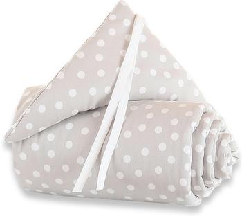 Babybay Nestchen Original Piqué perlgrau Punkte weiß