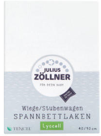 Julius Zöllner Spannbetttuch Tencel 90x40cm 3er Pack weiß