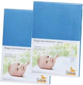 Pinolino Spannbetttuch für Wiegen Frottee - uni hellblau Doppelpack Pinolino Spannbetttuch für Wiegen Frottee - uni hellblau Doppelpack