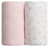 Babycalin Cotton Fitted Baby Sheet 60x120 cm Pink/Stars (x2)