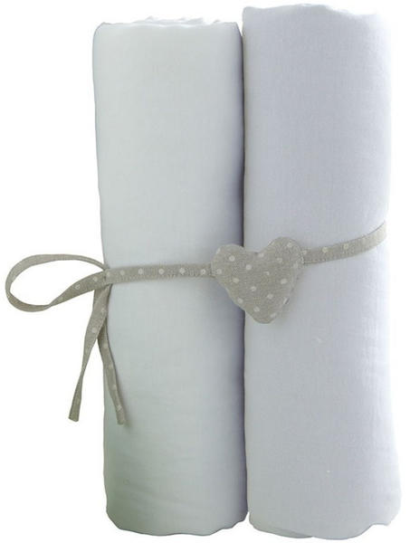 Babycalin Cotton Fitted Baby Sheet 70x140 cm White (x2)