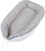 Babybay Kuschelnest Grau, Wei&szlig; 50x13x90 cm