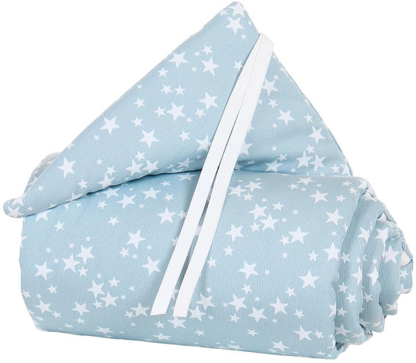 Babybay Nestchen Piqué passend für Modell Boxspring XXL azurblau sterne weiß