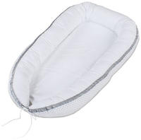 Babybay Kuschelnest Grau, Wei&szlig; 90x50x13 cm