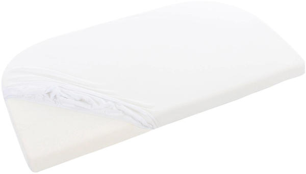 Babybay Spannbetttuch Jersey mit Membran 40 x 80 cm weiß