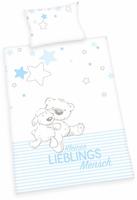 Baby Best Babybettw&auml;sche "Kleiner Lieblingsmensch" mit niedlichem Teddy-Motiv und