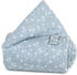 Babybay Gitterschutz Piqué für Verschlussgitter - azurblau Sterne weiß