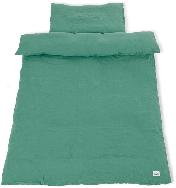 Pinolino Musselin-Bettwäsche für Kinderbetten grün