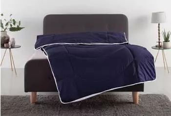 Traumecht Microlux Polyester 4-Jahreszeiten 200x200cm blau