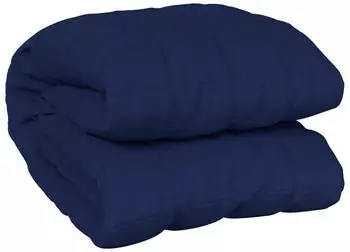 vidaXL Gewichtsdecke Blau 155x220 cm 11 kg Stoff (350741)