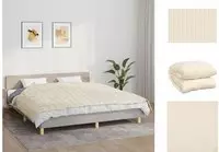 vidaXL Gewichtsdecke Hellcreme 155x220 cm 7 kg Stoff