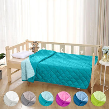 Wometo Steppbett Wende-Design 135x200 cm türkis/helltürkis (wo2405-003)
