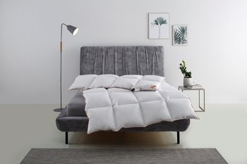 Ribeco Bettdecke Richard silberweiß 155x220 cm weiß leicht