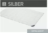 SPESSARTTRAUM Daunenbettdecke "Silber" extraleicht F&uuml;llung 100Daunen 1 Stk. tlg.