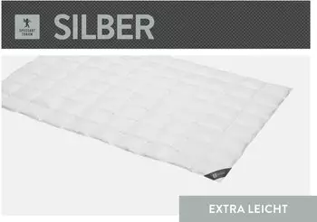 Spessarttraum Daunendecke Silber extra leicht 100% Daunen 135x200 cm