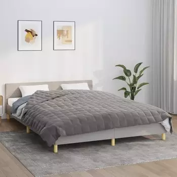 vidaXL Gewichtsdecke Grau 200x225 cm 9 kg Stoff (350780)