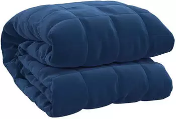 vidaXL Gewichtsdecke Blau 200x200 cm 13 kg Stoff (350797)