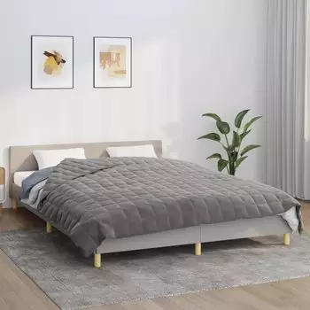 vidaXL Gewichtsdecke Grau 200x200 cm 13 kg Stoff (350779)