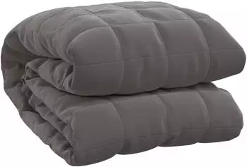 vidaXL Gewichtsdecke Grau 200x200 cm 9 kg Stoff (350778)