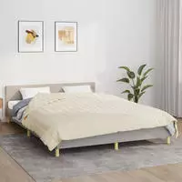 vidaXL Gewichtsdecke Hellcreme 200x220 cm 13 kg Stoff