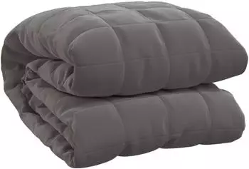 vidaXL Gewichtsdecke Grau 200x220 cm 9 kg Stoff (3154839)