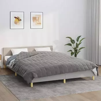 vidaXL Gewichtsdecke Grau 200x220 cm 13 kg Stoff (3154841)