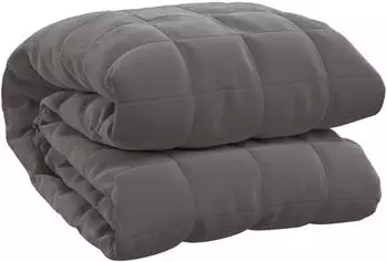 vidaXL Gewichtsdecke Grau 220x230 cm 15 kg Stoff (3154845)