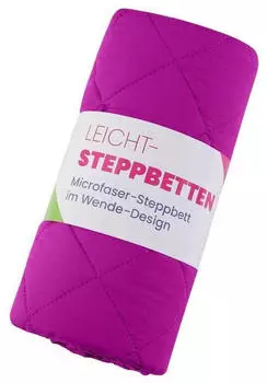 Wometo 2 Stück Microfaser Sommer Steppbett im Wende-Design 135x200 lila und pink