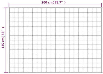 vidaXL Gewichtsdecke Blau 135x200 cm Stoff