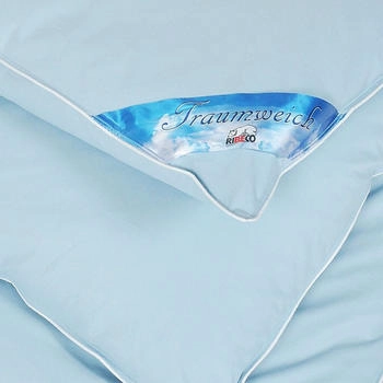 Ribeco Ballonbett LEON silberweiß Federn 155x220 cm blau extrawarm (6192971364) Ribeco Ballonbett LEON silberweiß Federn 155x220 cm blau extrawarm (6192971364)