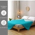 Wometo MicrofaserSteppbett im Wende-Design 155x220 – türkis und hellblau farbig & bunt (wo1479-015)