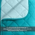 Wometo MicrofaserSteppbett im Wende-Design 155x220 – türkis und hellblau farbig & bunt (wo1479-015)