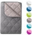 Wometo MicrofaserSteppbett im Wende-Design 155x220 – grau und hellgrau farbig & bunt (wo1479-017)