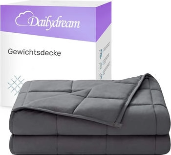 Dailydream Gewichtsdecke Baumwolle 135x200cm 4,5kg grau