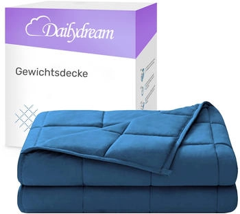 Dailydream Gewichtsdecke Baumwolle 155x200cm 7kg blau