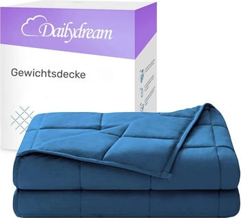 Dailydream Gewichtsdecke Baumwolle 135x200cm 4,5kg blau