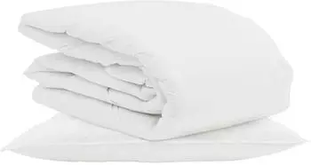 vidaXL Bettdecke mit Kissen 2 pcs Weiß 135 x 200 cm Daunen