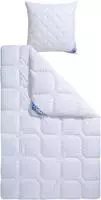 fan Microfaserbettdecke + Kopfkissen "Kansas, 2tlg.-Set mit Kissen 80x80 cm"