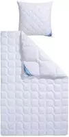 fan Microfaserbettdecke + Kopfkissen "Kansas, 2tlg.-Set mit Kissen 80x80 cm"