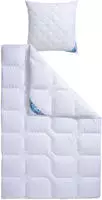 fan Microfaserbettdecke + Kopfkissen "Kansas, 2tlg.-Set mit Kissen 80x80 cm"