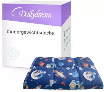 Dailydream Kinder-Gewichtsdecke Baumwolle 90x120cm 2,5kg Space
