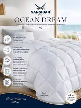 Sansibar Ocean Dream Ganzjahresdecke Sensofill Soft Medium 135x200cm (116_23)