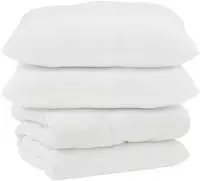 vidaXL Decke mit Kissen 3 pcs Wei&szlig; Mikrofaser und Daunenfedern
