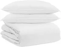 vidaXL Bettdecken Set mit Kissen 3 pcs Wei&szlig; Daunenfeder
