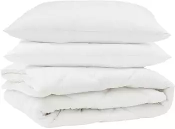 vidaXL Bettdecke mit Kissen 3-tlg., wei&szlig;, Mikrofaser (3377533)