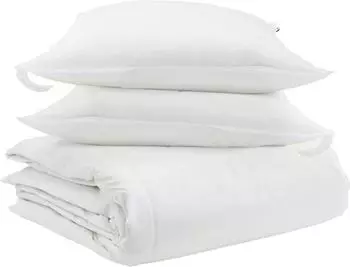 vidaXL Bettdecken-Set mit Kissen, 3-tlg., wei&szlig;, Daunenfeder (3376998)