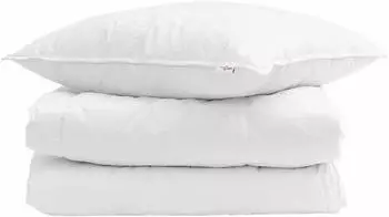 vidaXL Winterbettdecke mit Kissen, Daunenfeder, wei&szlig; (3376287)