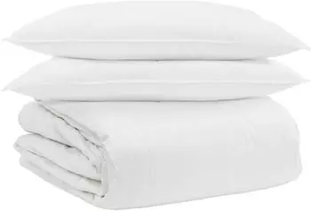 vidaXL Bettdecken-Set mit Kissen, 3-tlg., wei&szlig;, Daunenfeder (3377045)